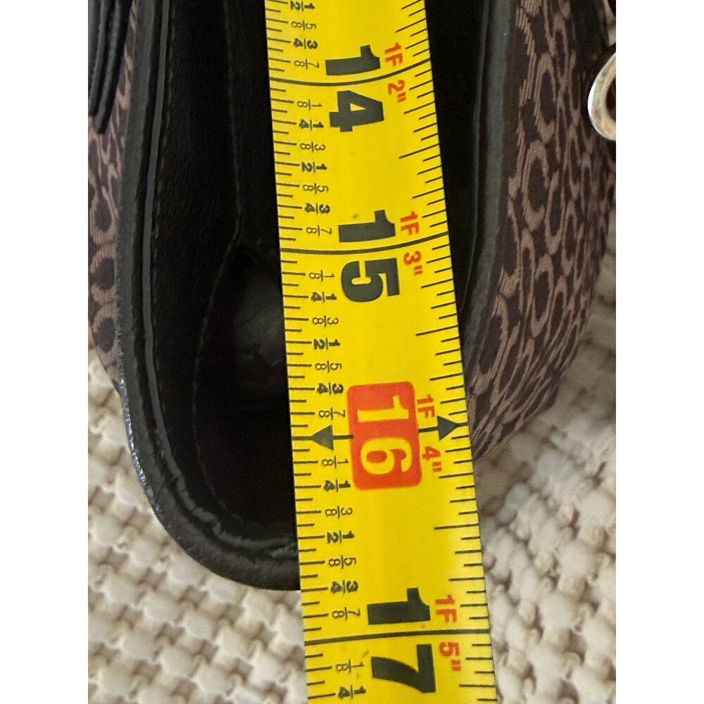 Coach Signature C Women’s Madison Canvas Tote Brown Leather Trim Gold Hardware - Picture 6 of 12